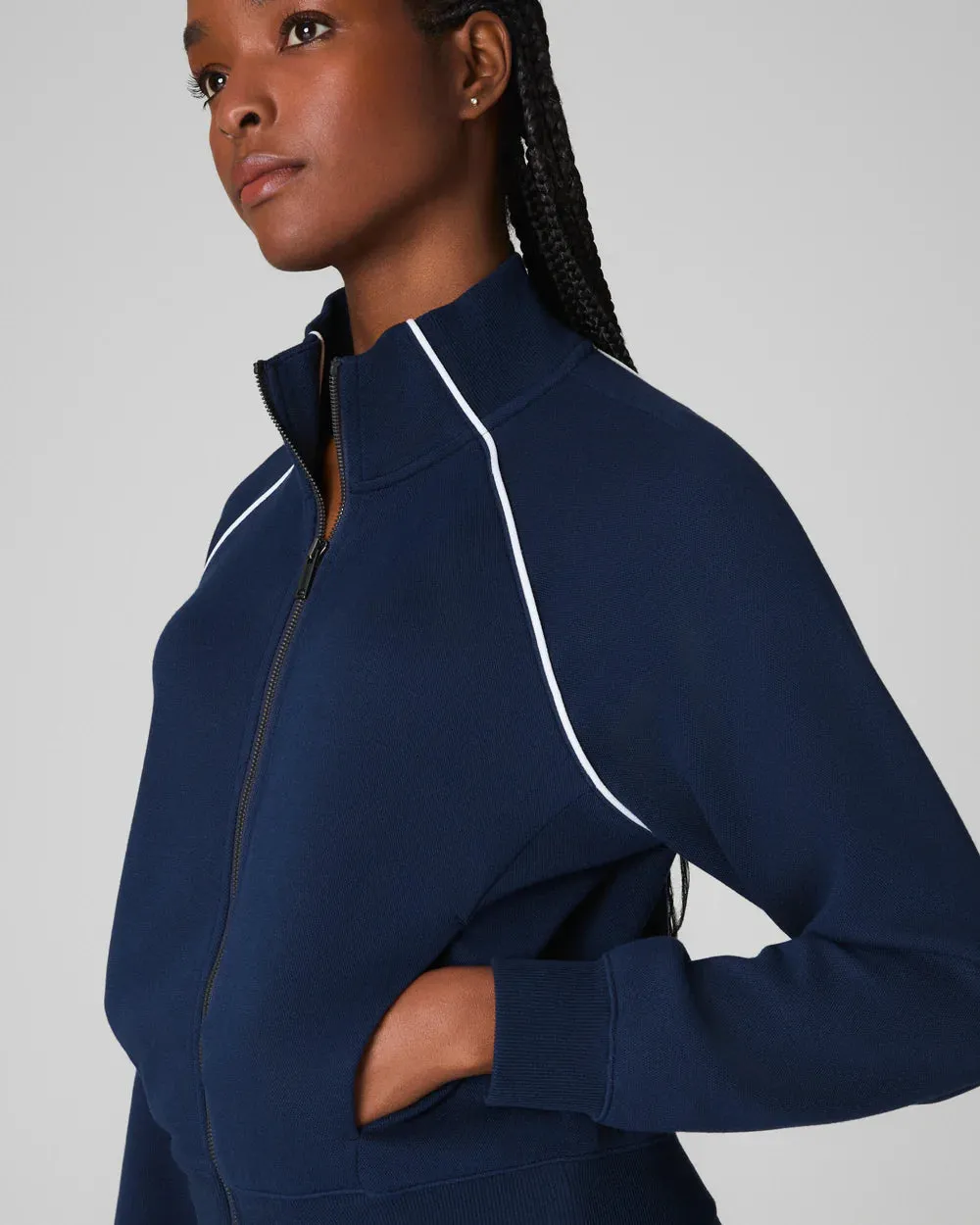Air Essentials Pique Full Zip Track Jacket - Timeless Navy