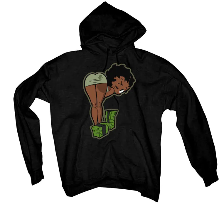 Air Jordan 4 Seafoam aka “Oil Green” - Black T-Shirt (BOO)