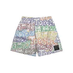 Athletic Mesh Shorts in Varsity (Wht)