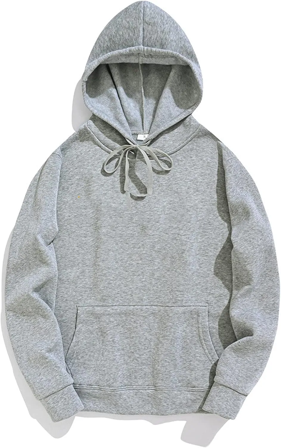 BIFUTON Hooded Sweatshirt Men Pullover with Pocket Long Sleeve Solid Color Lightweight Gym Hoodies Casual Streetwear Tops