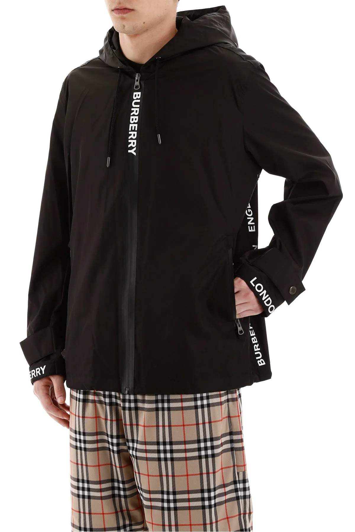 Burberry Logo Lightweight Hooded Jacket
