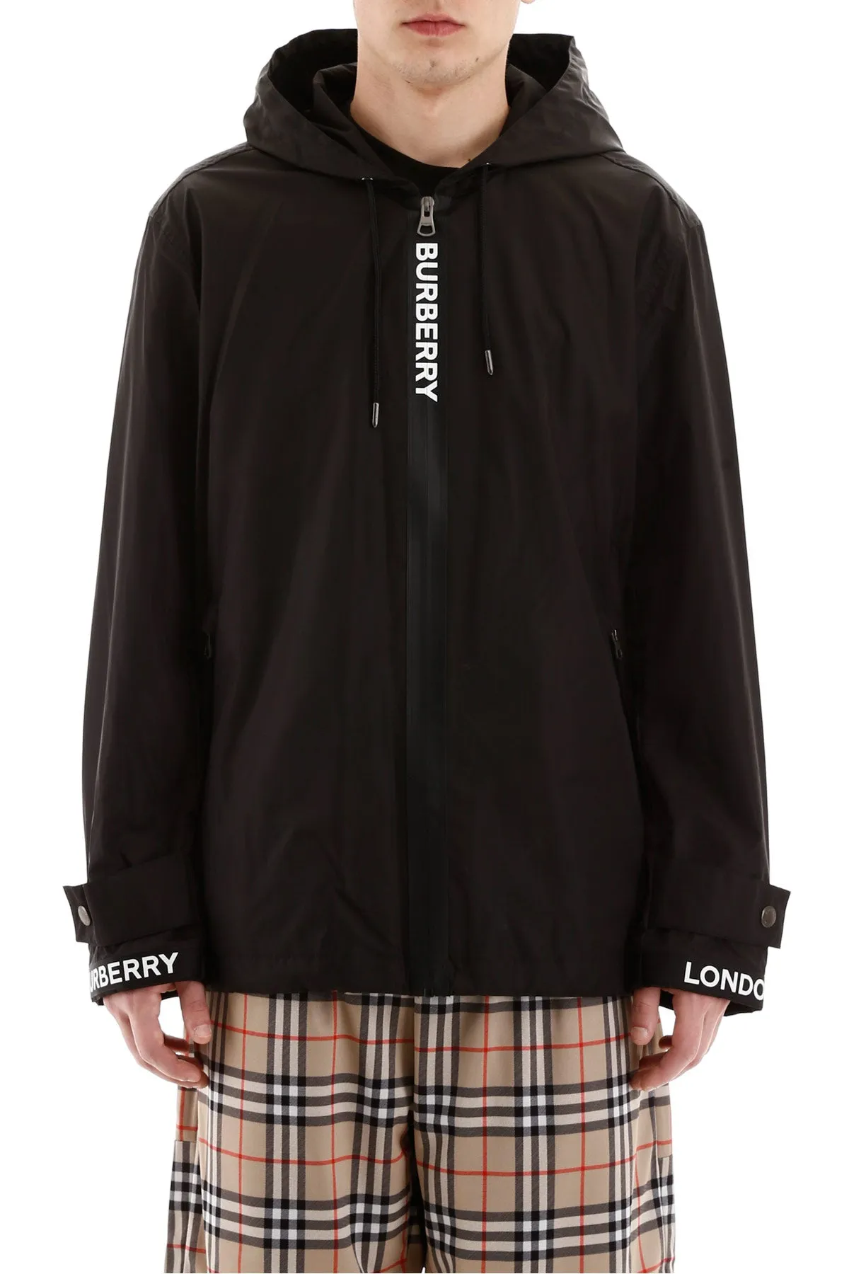 Burberry Logo Lightweight Hooded Jacket