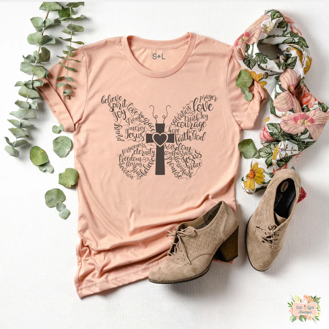 BUTTERFLY SHORT SLEEVE WOMEN'S T-SHIRT | UNISEX CUT