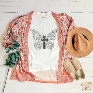 BUTTERFLY SHORT SLEEVE WOMEN'S T-SHIRT | UNISEX CUT