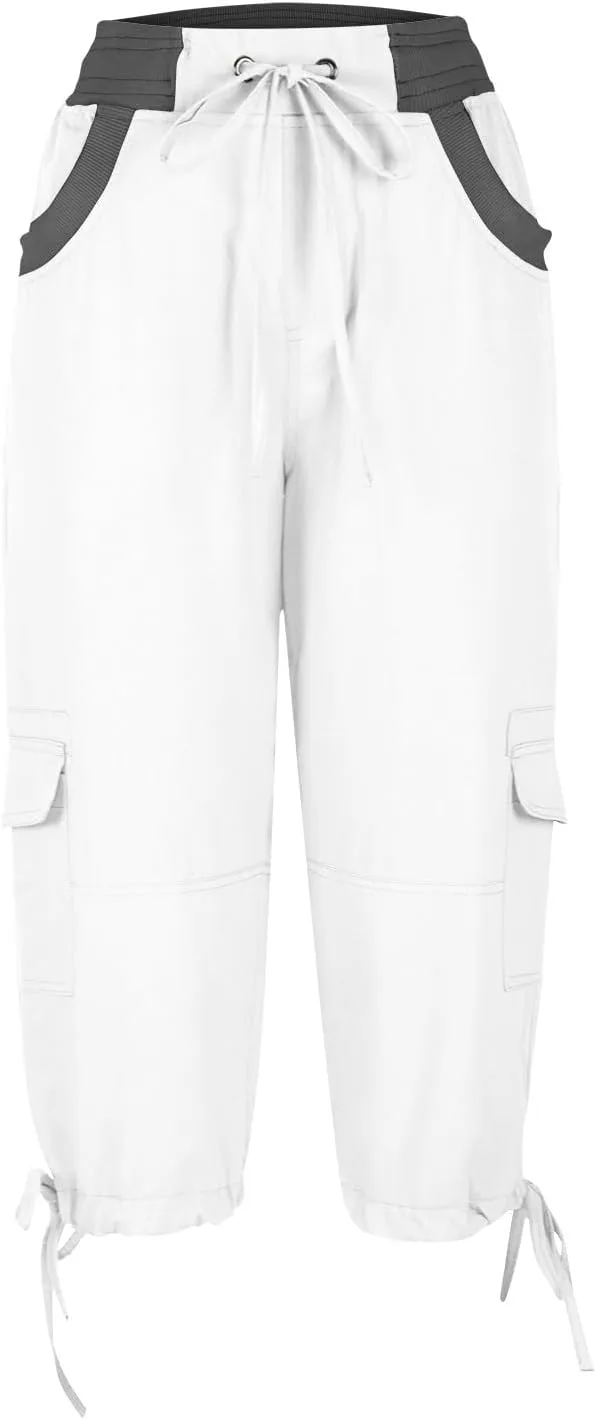 Capri Pants for Women High Waist Drawstring Comfy Trousers Casual Trendy Stretch Breathable Summer Quick Dry Clothes