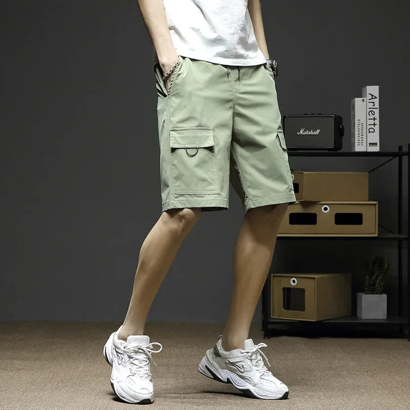Cargo Shorts Men Summer Loose Casual knee length Korean Breathable Pants Sport Jogging Shorts