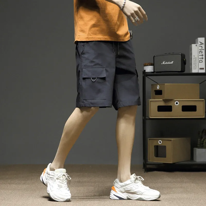 Cargo Shorts Men Summer Loose Casual knee length Korean Breathable Pants Sport Jogging Shorts