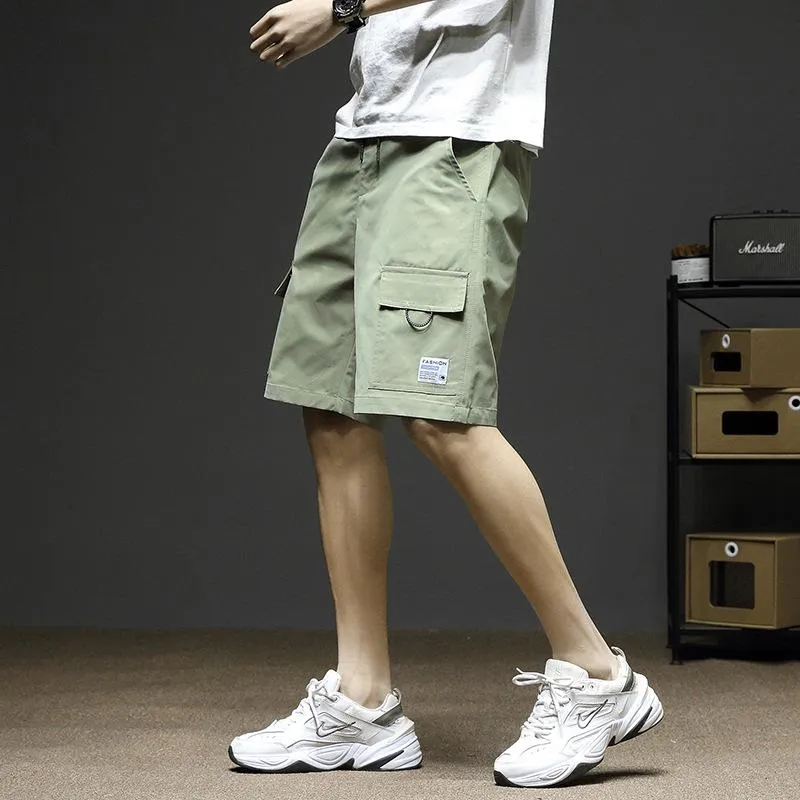 Cargo Shorts Men Summer Loose Casual knee length Korean Breathable Pants Sport Jogging Shorts