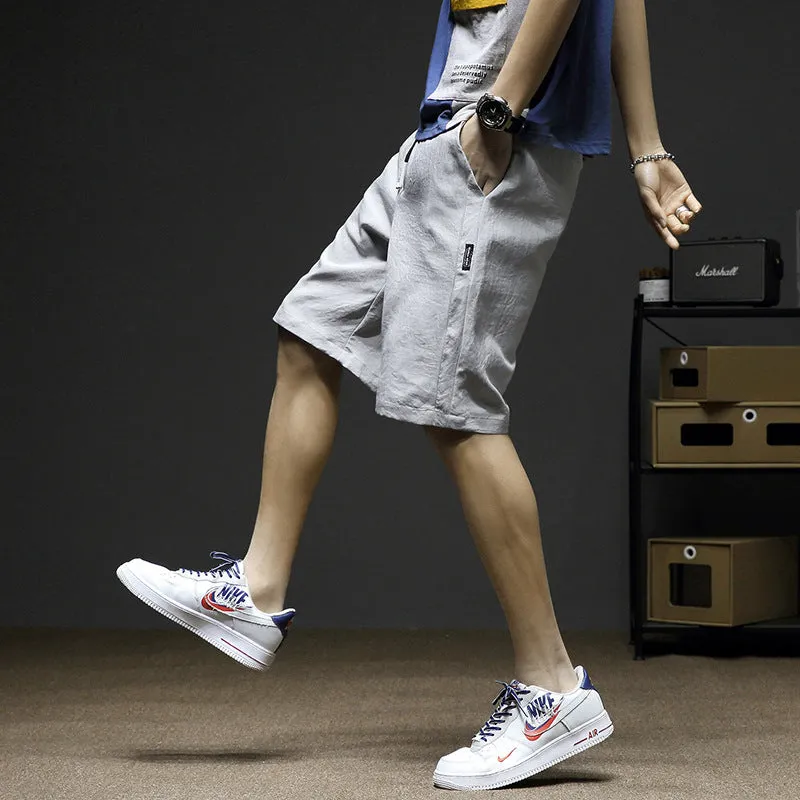 Cargo Shorts Men Summer Loose Casual knee length Korean Breathable Pants Sport Jogging Shorts