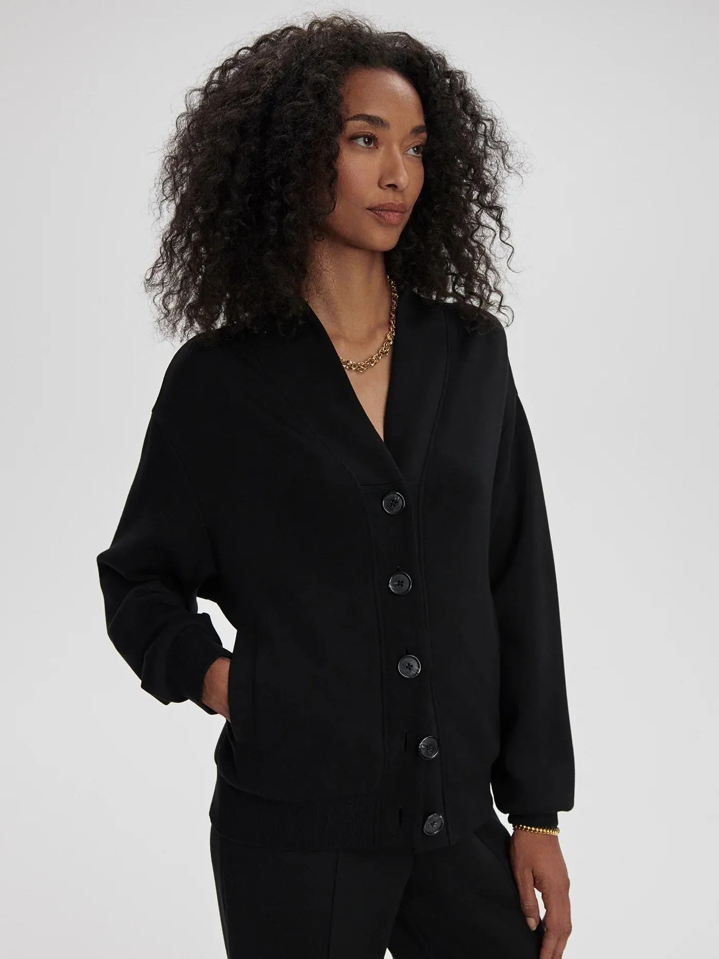 Celeste Button Through Sweat Jacket