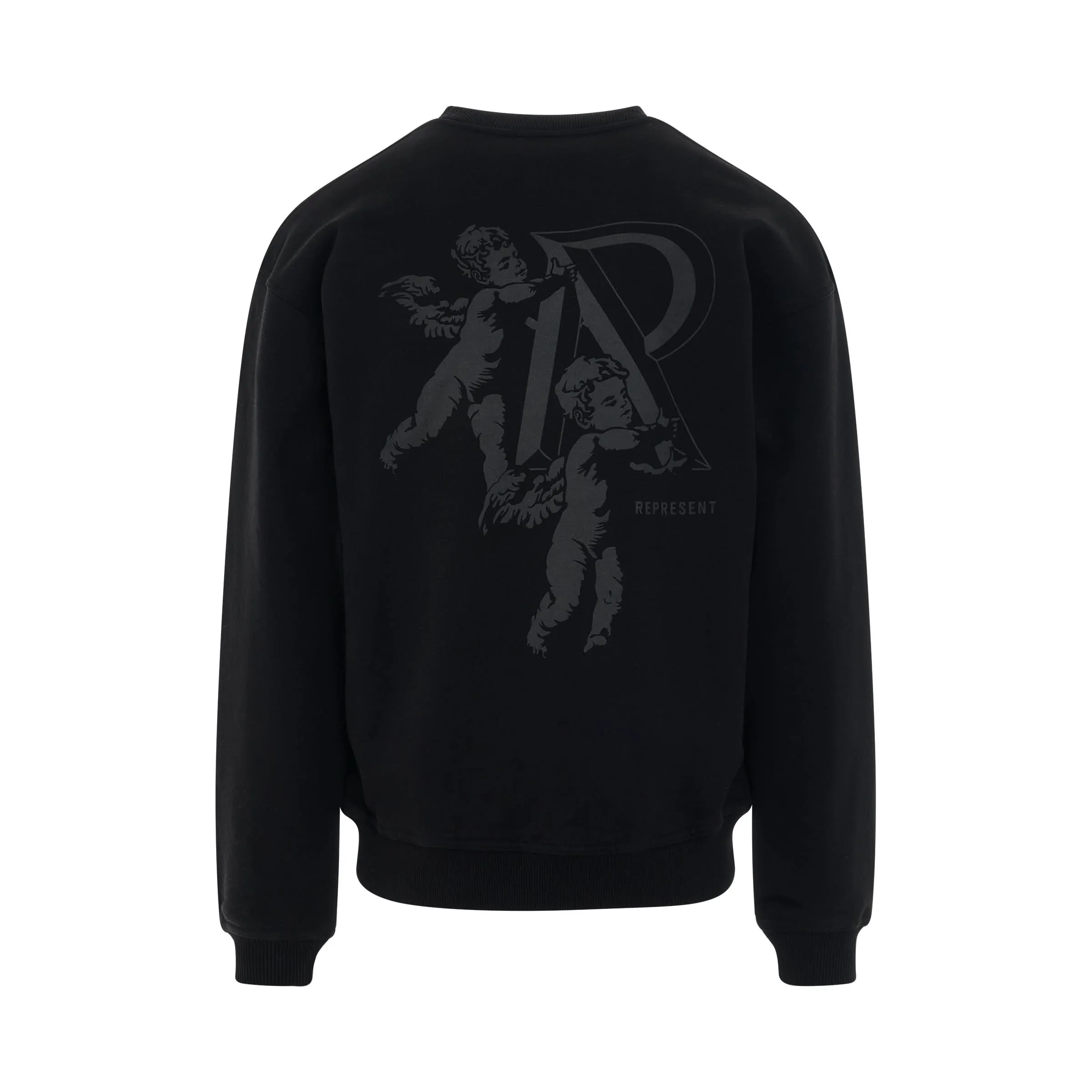 Cherub Initial Sweatshirt in Black