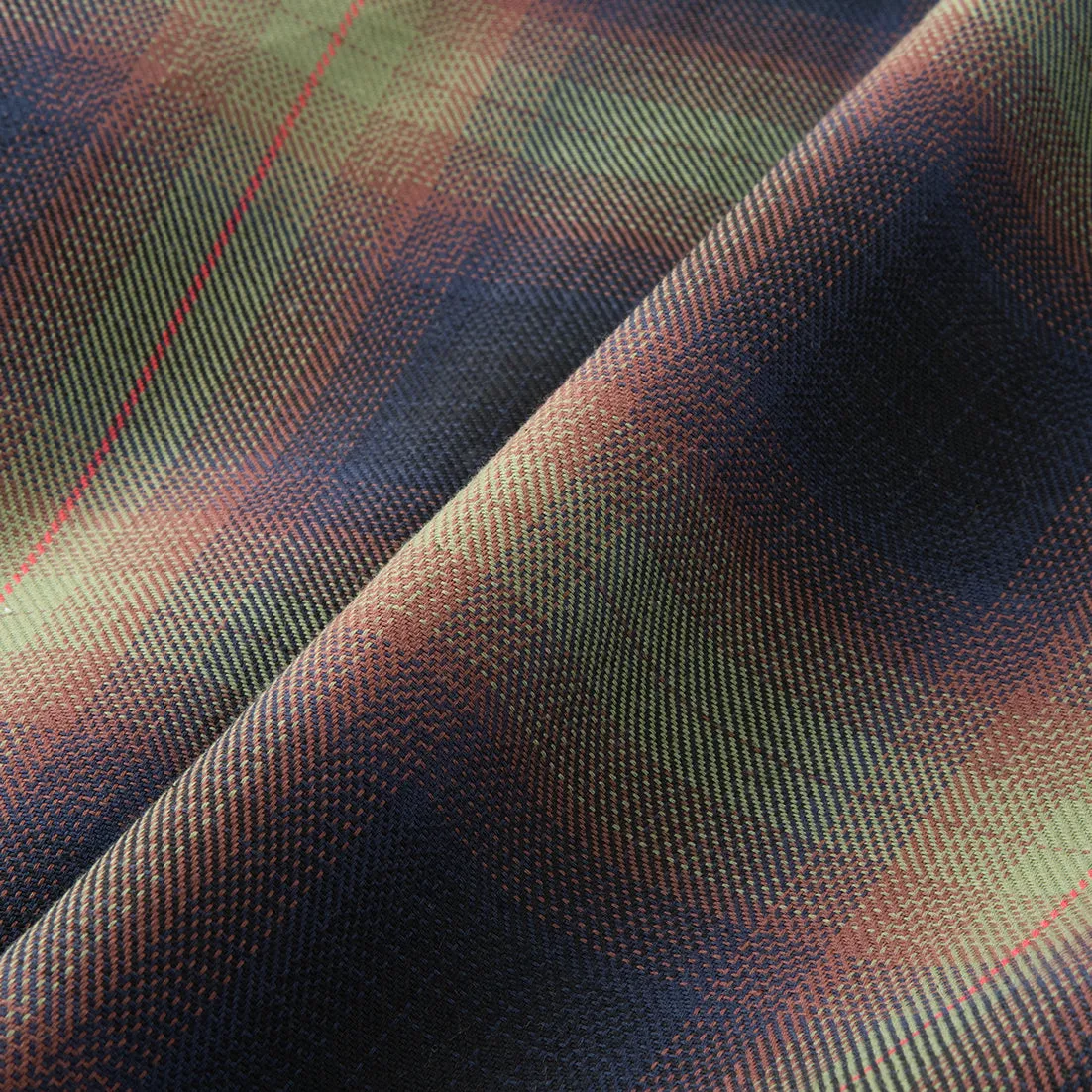 College Days II Short Sleeve Flannel - Olive Navy