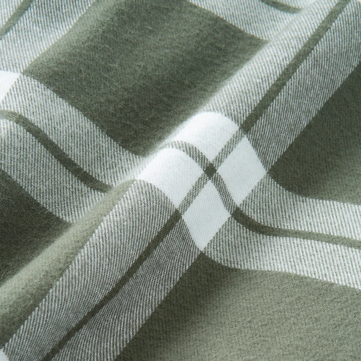 College Days II Short Sleeve Flannel - Olive White
