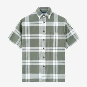 College Days II Short Sleeve Flannel - Olive White