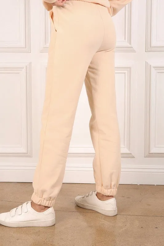Cream sweat jogger pant (Online Only)