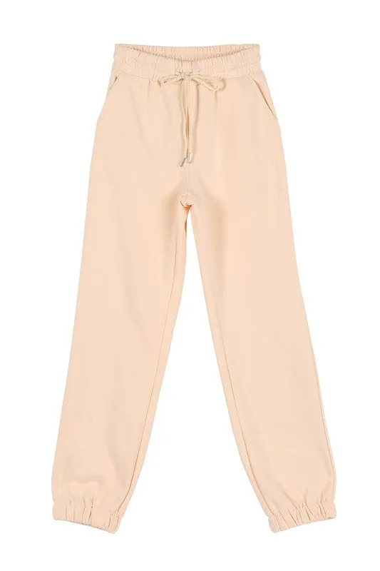 Cream sweat jogger pant (Online Only)