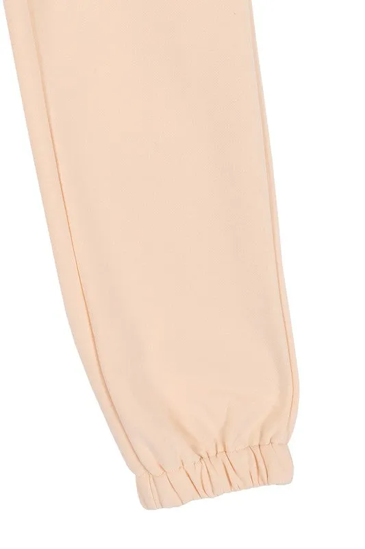 Cream sweat jogger pant (Online Only)