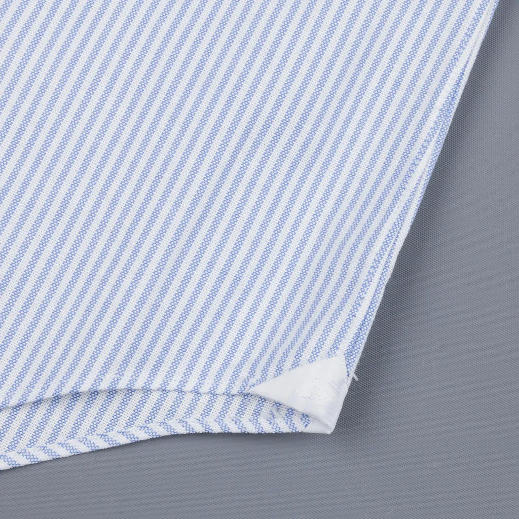 Finamore Tokyo Shirt Lucio Collar oxford Light Blue Stripe