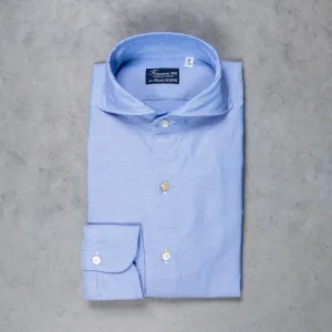 Finamore washed Tokyo Sergio collar shirt oxford blue