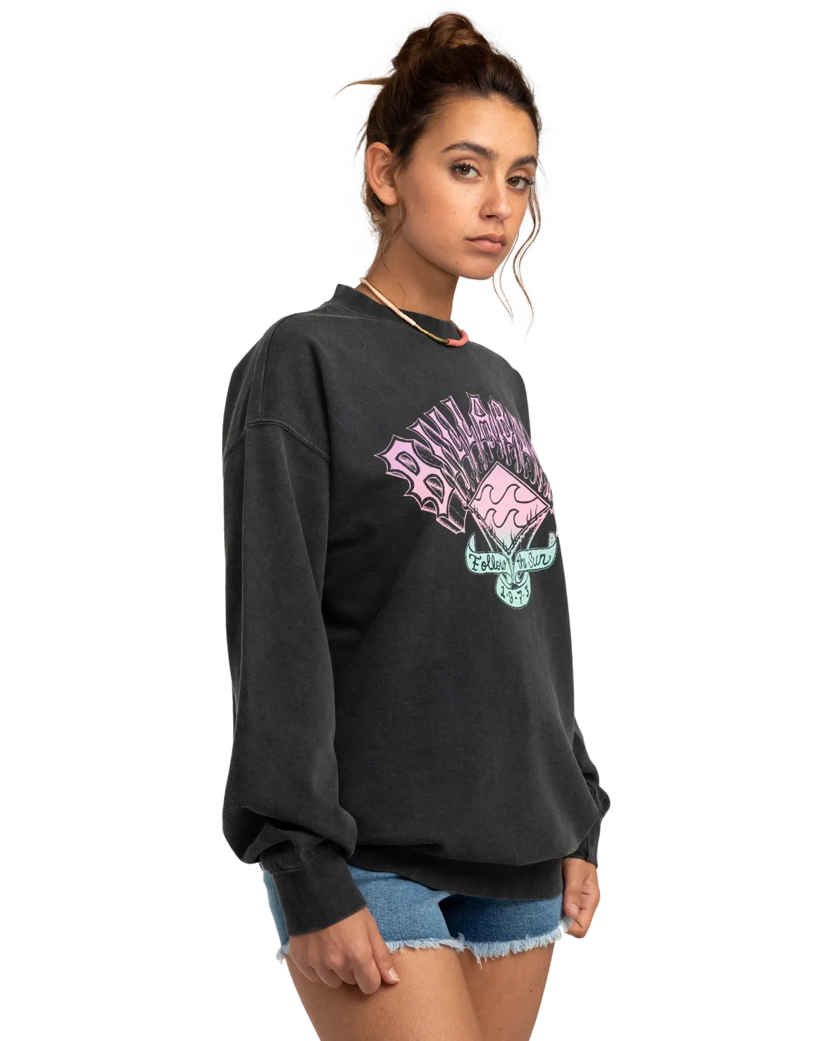 Follow The Crew Sweatshirt in Off Black