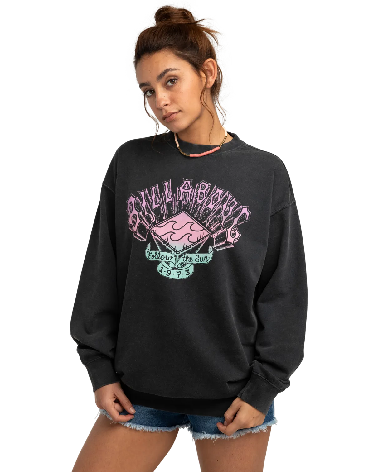 Follow The Crew Sweatshirt in Off Black