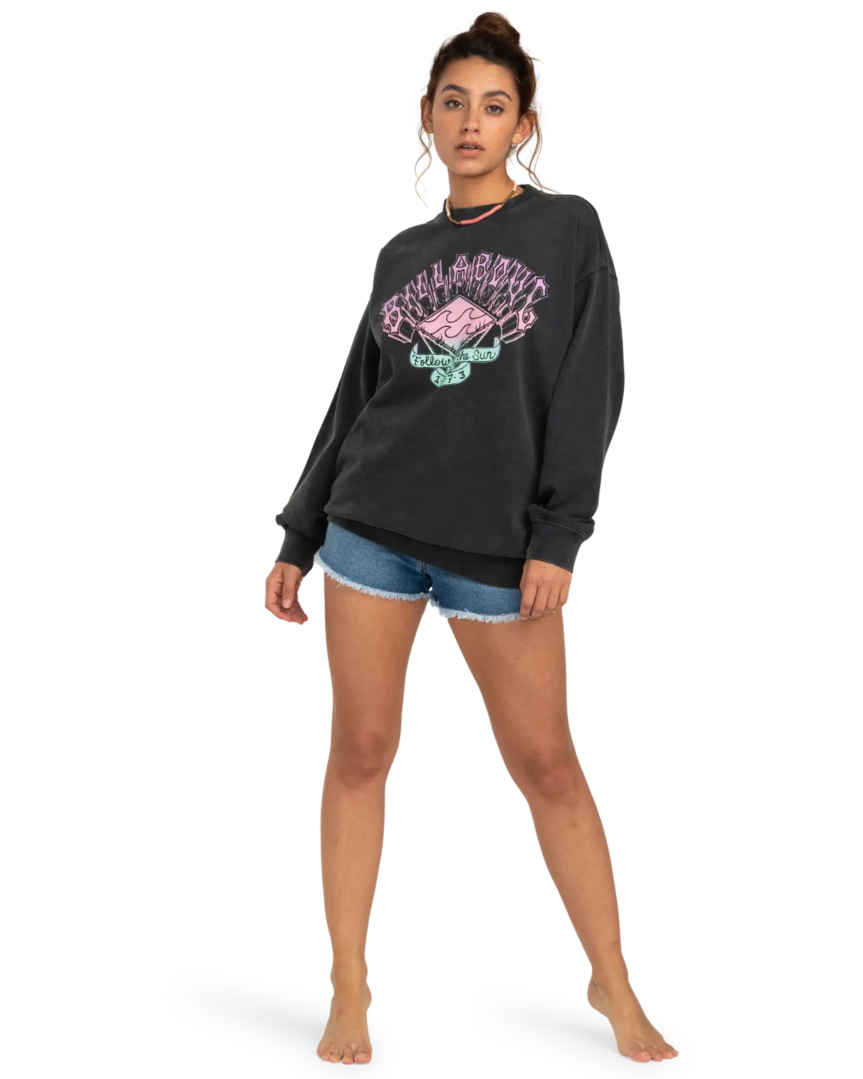 Follow The Crew Sweatshirt in Off Black