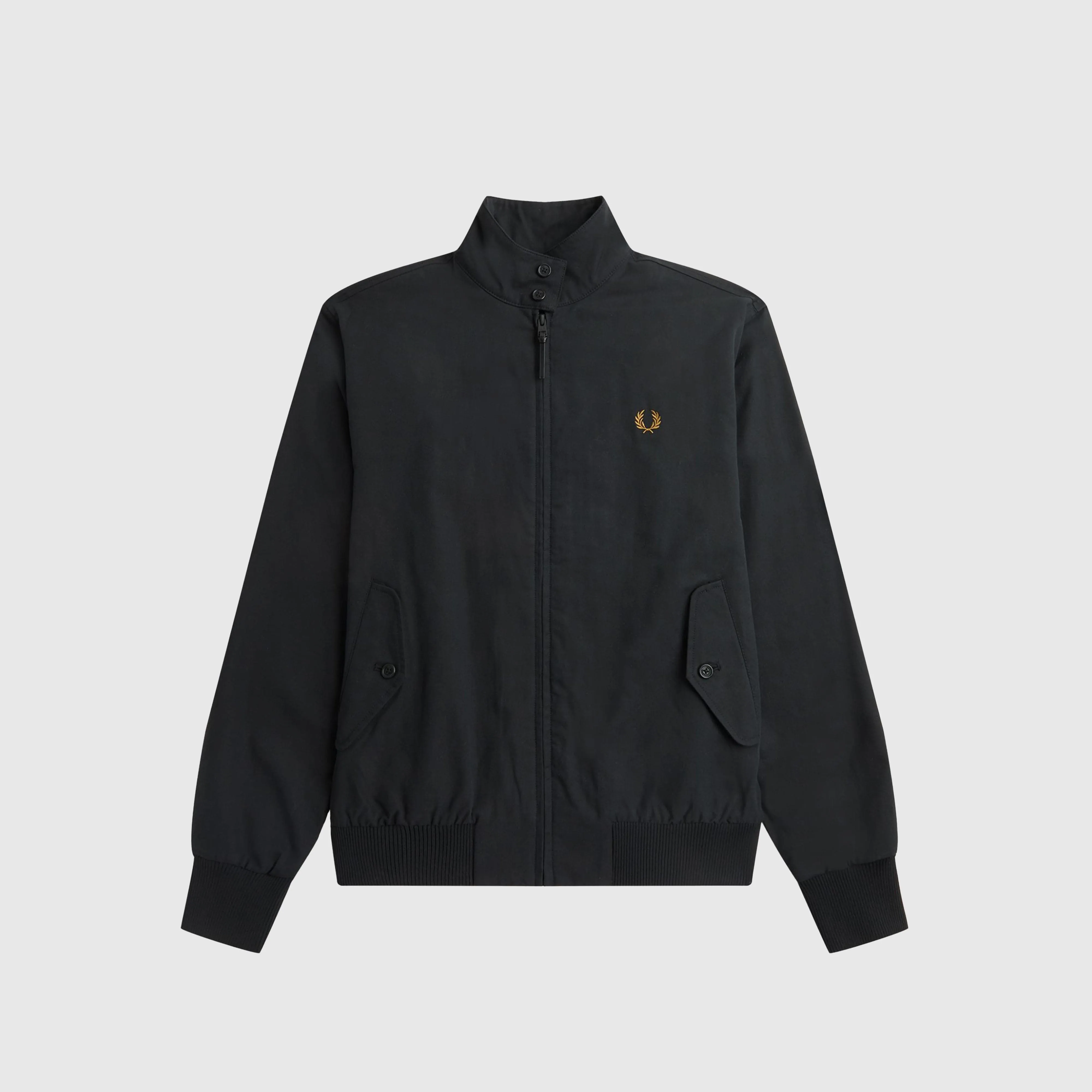 Fred Perry Harrington Jacket - Black / Dark Caramel