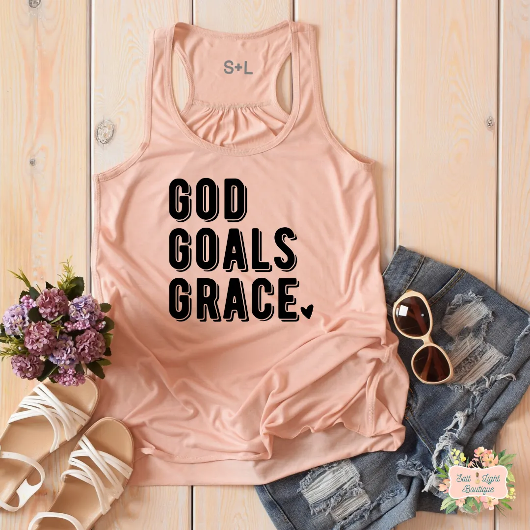 GOD GOALS GRACE | WOMEN'S RACERBACK TANK