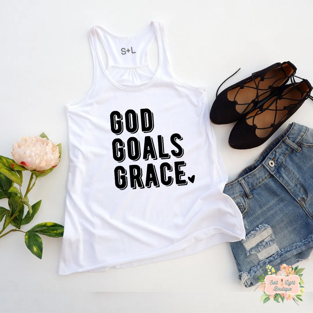 GOD GOALS GRACE | WOMEN'S RACERBACK TANK