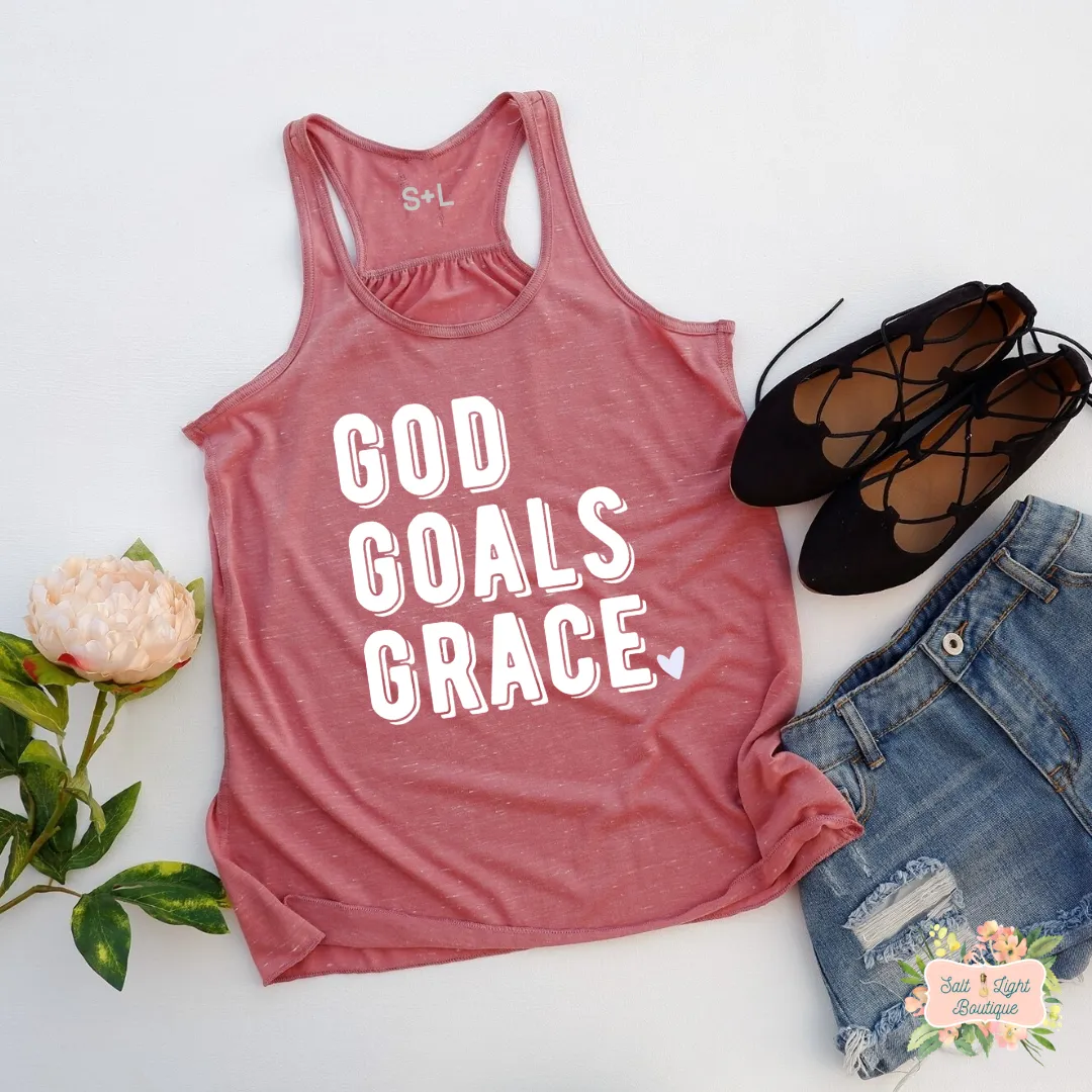 GOD GOALS GRACE | WOMEN'S RACERBACK TANK