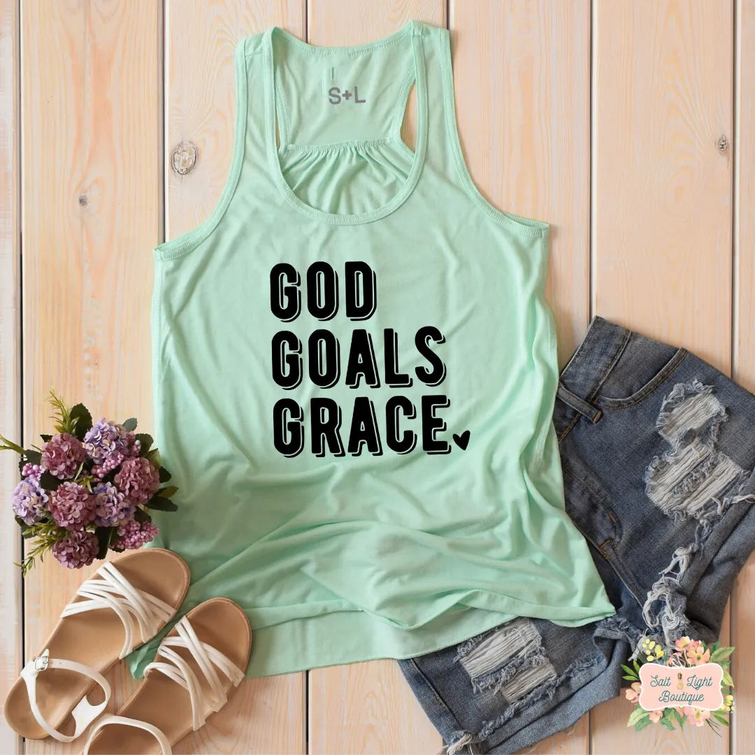 GOD GOALS GRACE | WOMEN'S RACERBACK TANK