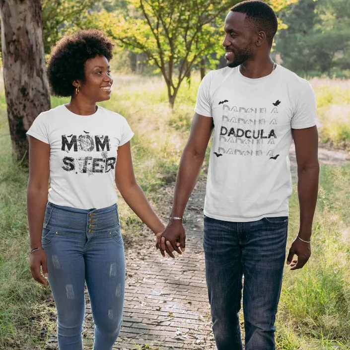 Halloween Momster/Dadcula Matching Outfits Set, His & Hers, Celebrate in Style