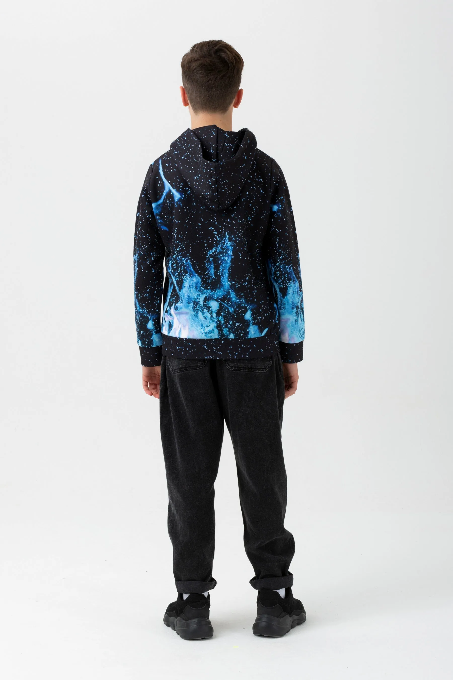 Hype Blue Fire Hoodie Zvlr107