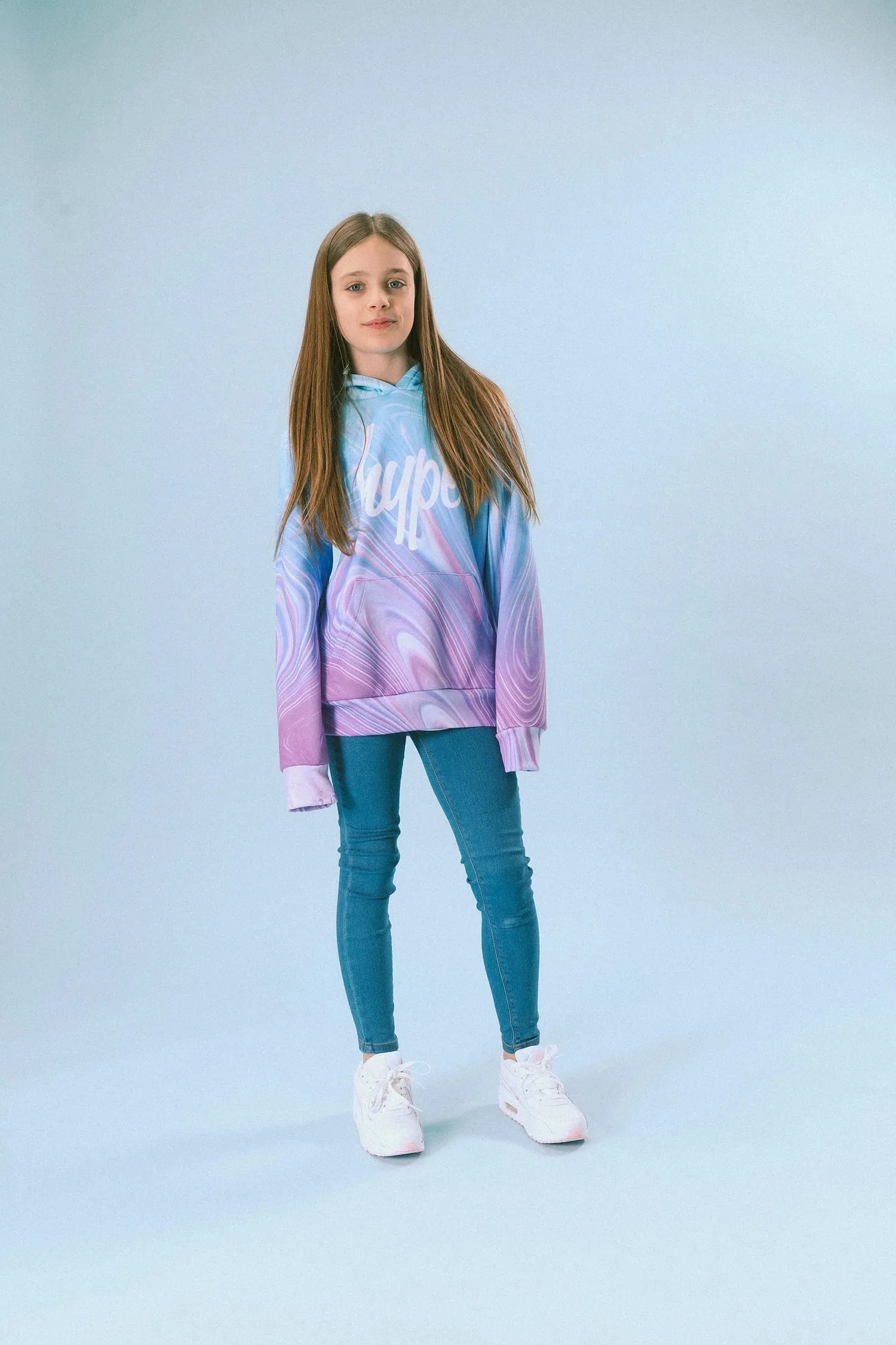 Hype Teal Purple Marble Hoodie Zumh-524