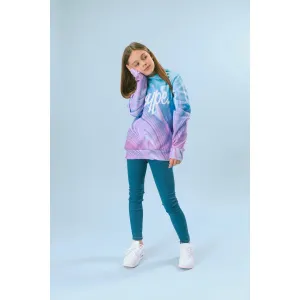 Hype Teal Purple Marble Hoodie Zumh-524