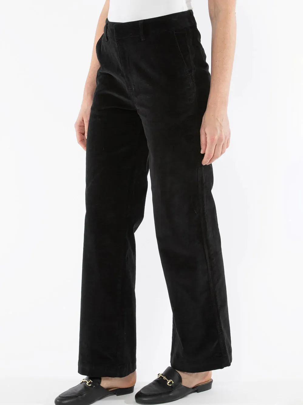Jump Wide Leg Cord Pant 566J7008 - Black