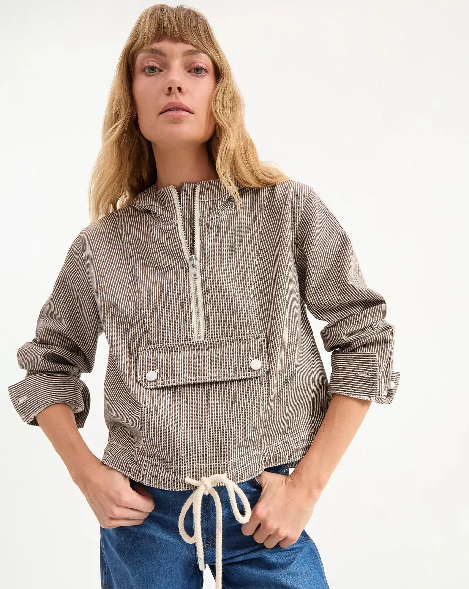 Kaeli Striped Pullover Jacket