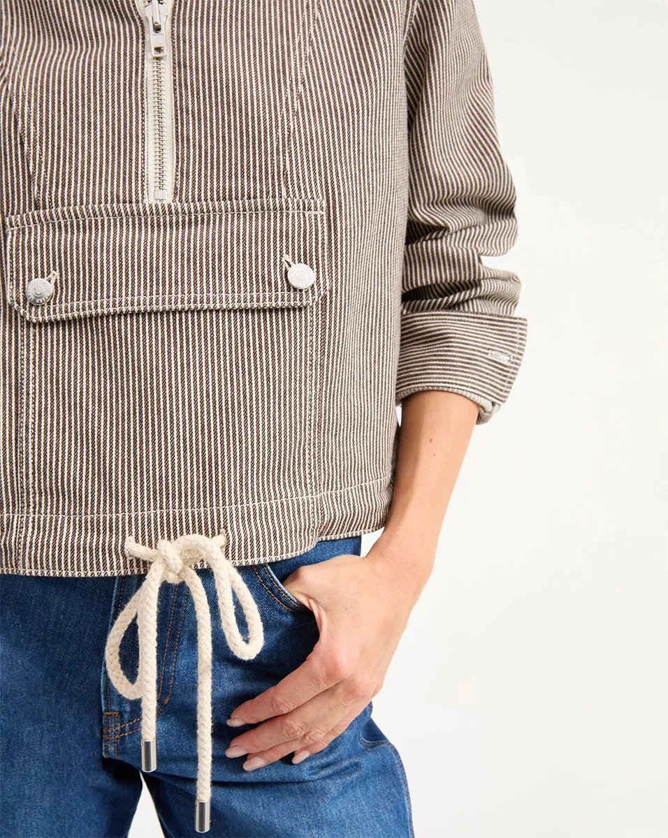 Kaeli Striped Pullover Jacket