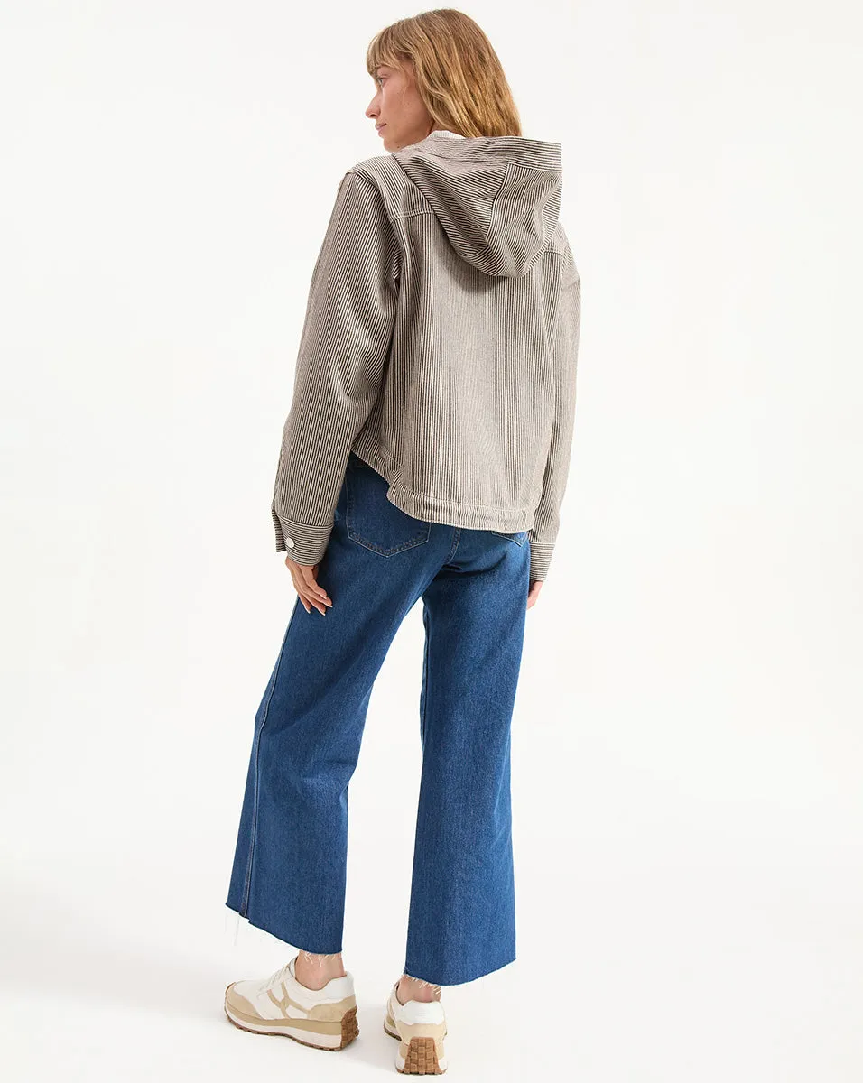 Kaeli Striped Pullover Jacket