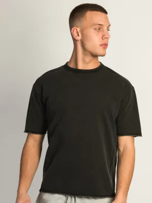 KOLBY OVERSIZED FRENCH TERRY TEE - BLACK