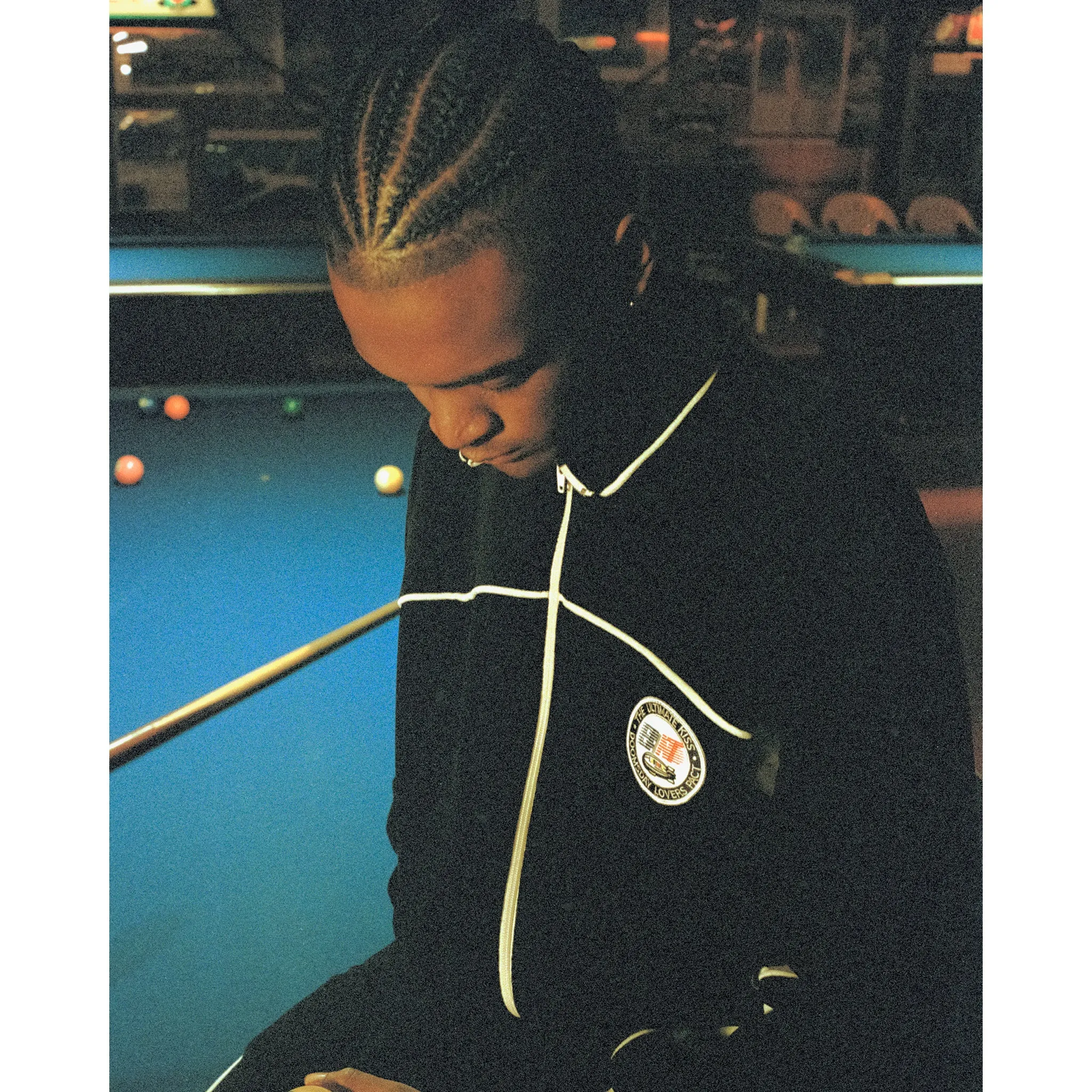 LASTMAN LM TRACK JACKET/VELOUR / BLACK