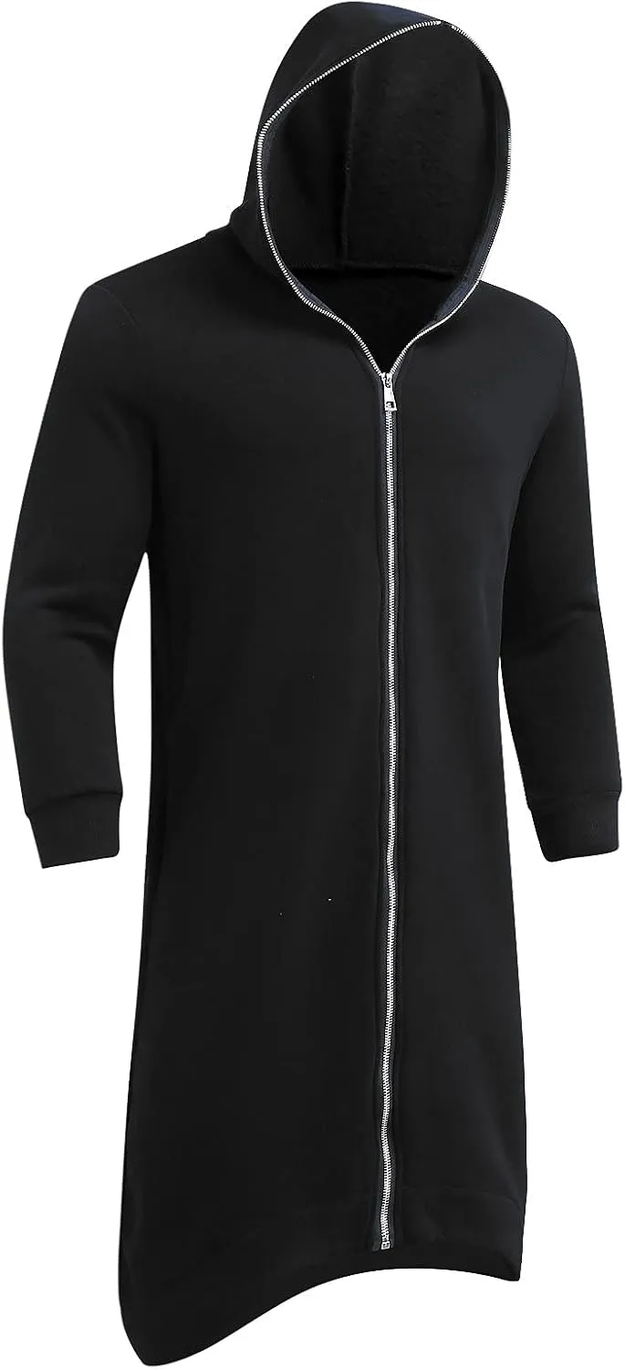 LCMTWX Men's Hooded Fleece Sweatshirt Coat Jackets Casual Stitching Hooded Zipper Sweater Coat Loose Warm Winter With Zip