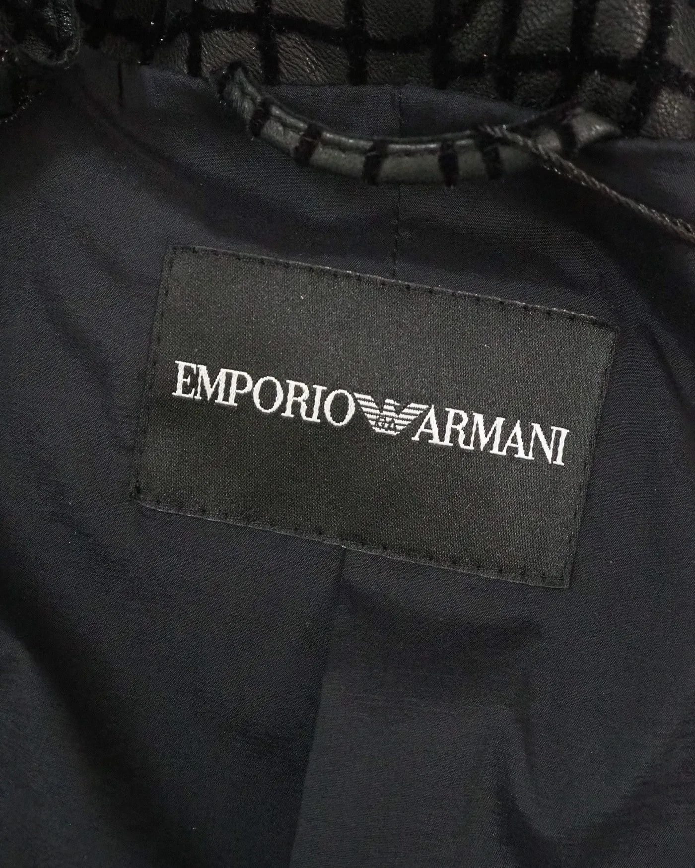 Lightweight Leather Jacket Square Detailing