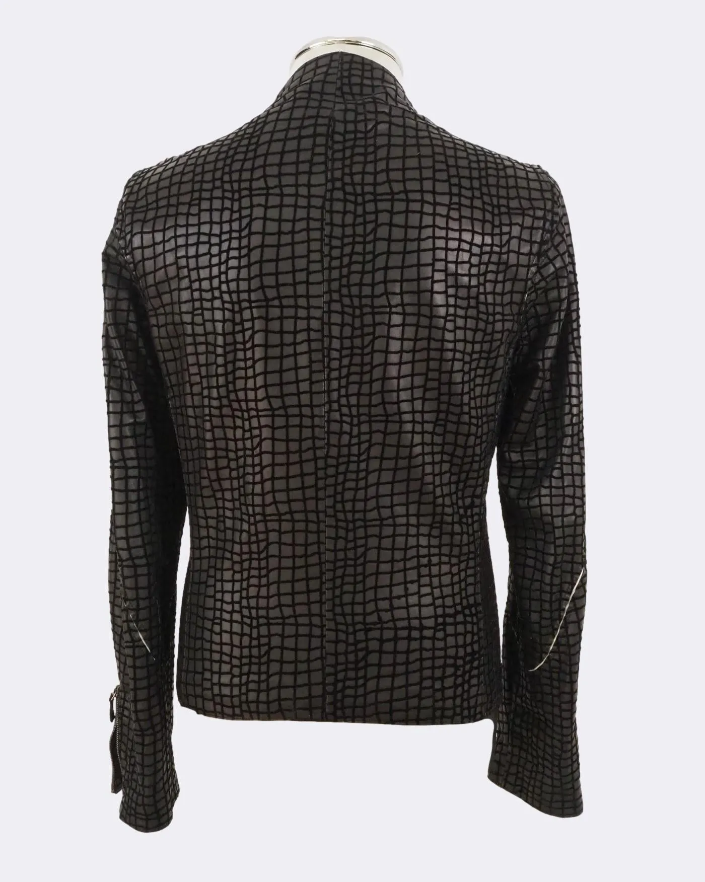 Lightweight Leather Jacket Square Detailing