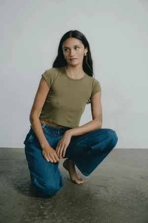 Lou Tee, Regen Silk Noil Jersey, Coffee