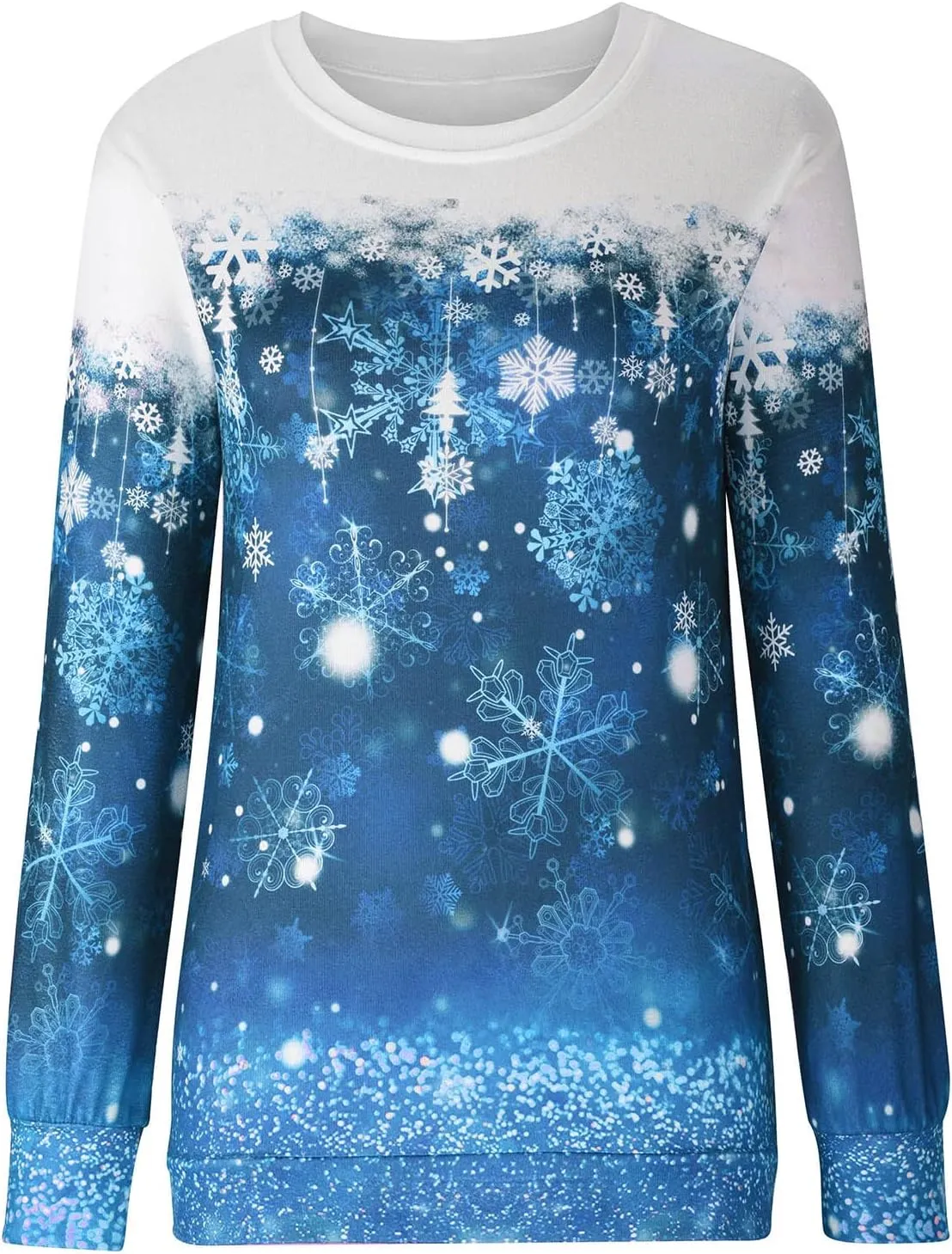 maisdgop Ugly Christmas Sweater Women Pretty Printed Crewneck Blouse Winter Holiday Sweatshirts Casual Long Sleeve Pullover