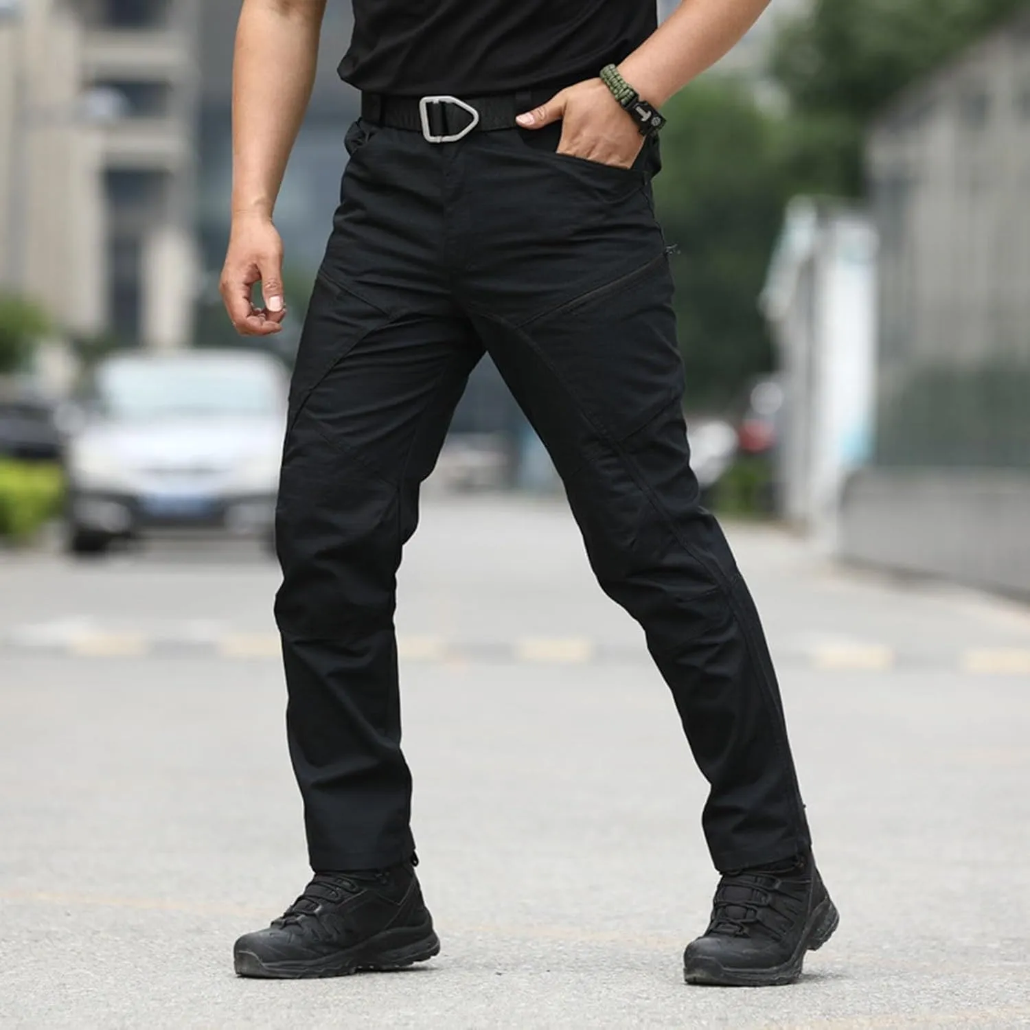 Mens Casual Joggers Pant 2024 Drawstring Chino Cargo Pants Hiking Outdoor Twill Track Jogging Sweatpants Pants