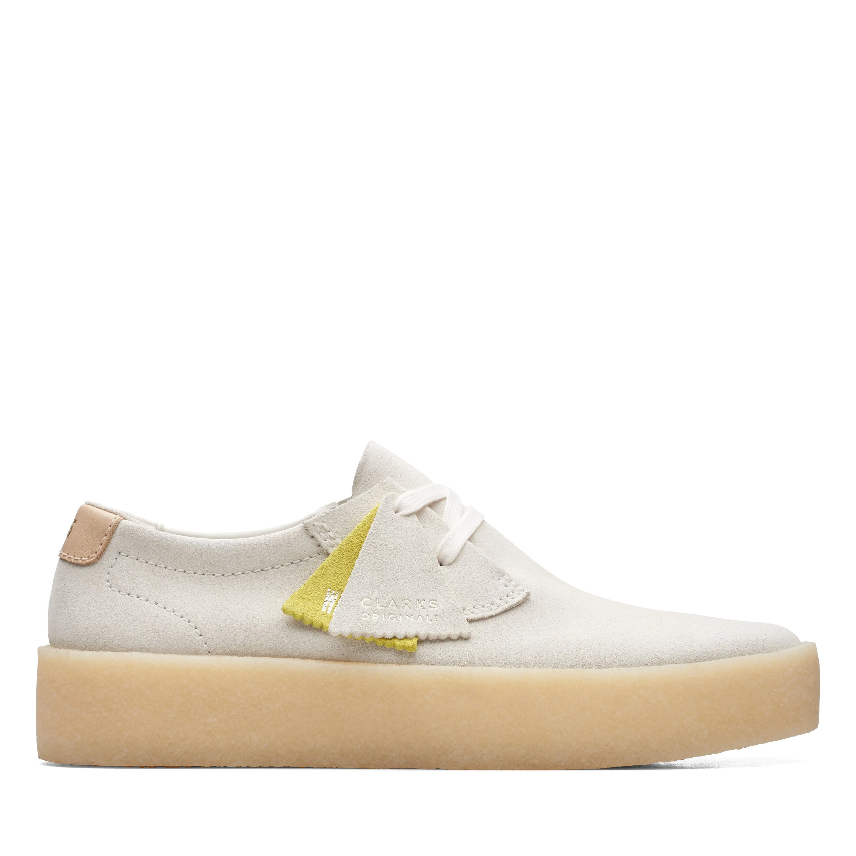 Men's Clarks Original Ashcott Cup Off White Suede "Made In Vietnam"
