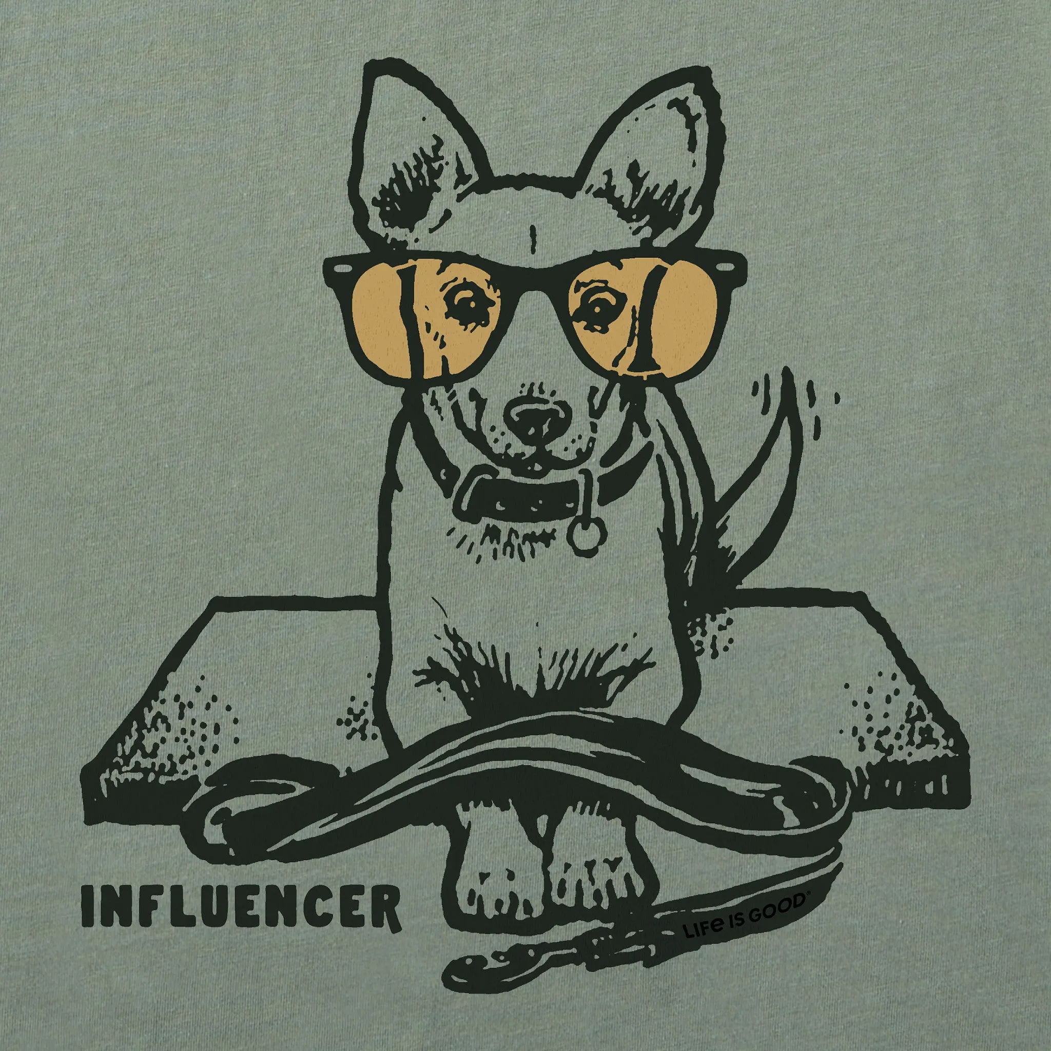 Men's Dog Influencer Long Sleeve Crusher Tee