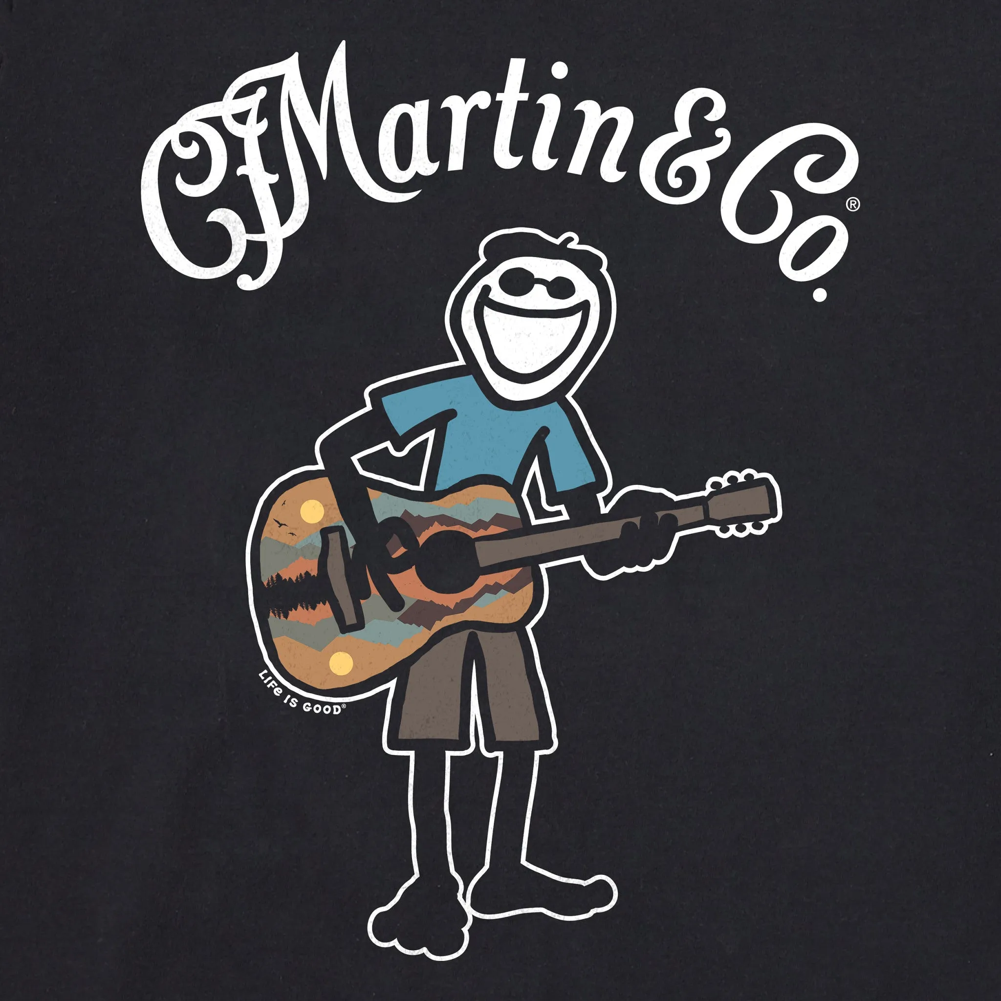 Men's Martin & Co. Jake Guitar Short Sleeve Crusher Tee